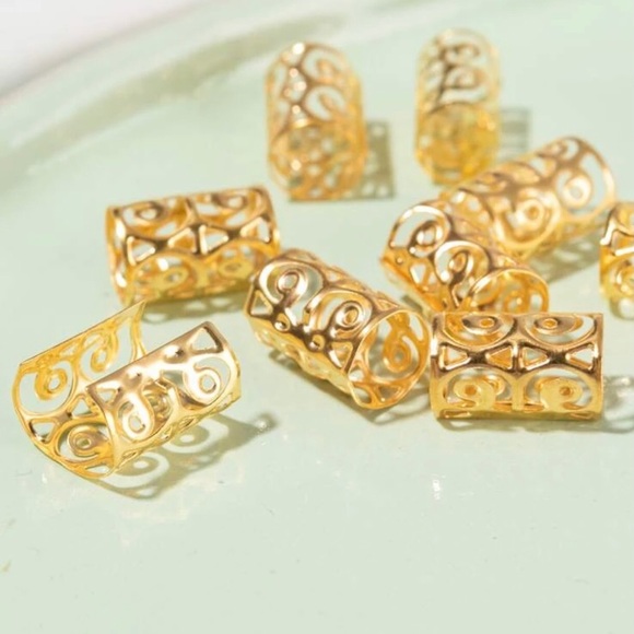 10 PCE Simple Hair Rings - Picture 4 of 7